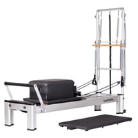 Reformer Monitor con torre de aluminio: Ideal para realizar múltiples ejercicios de fuerza y elasticidad (incluye mat y box)